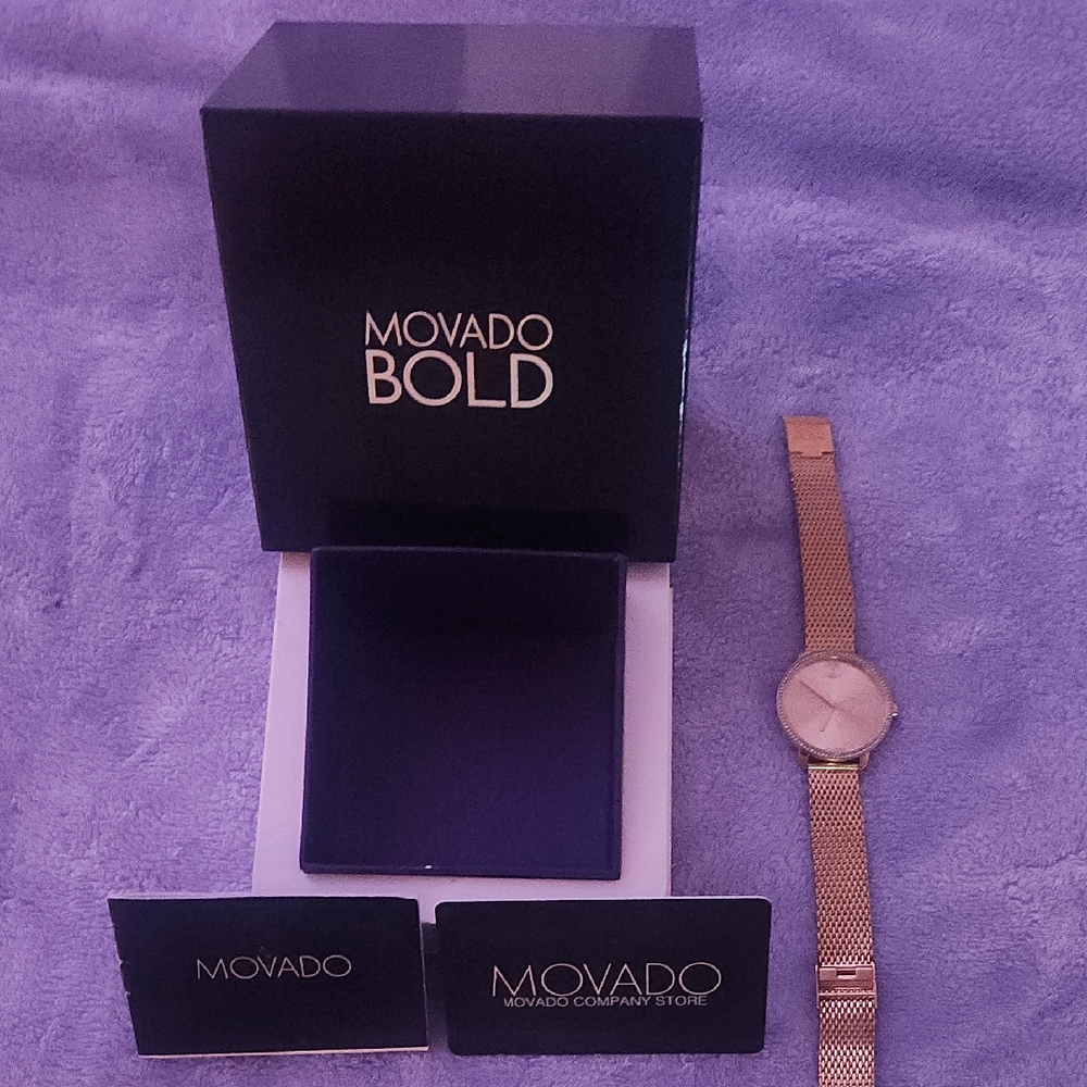 Movado Bold Gold Mesh Watch